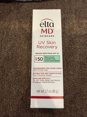 EltaMD UV Skin Recovery SPF 50 Sunscreen — red color correcting 1.7 oz NIB